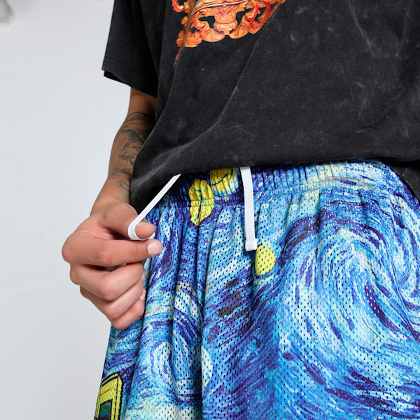 Dylan Exhibit 7" AOP Basketball Shorts, Vivid Blue-AOP, extralarge-IND